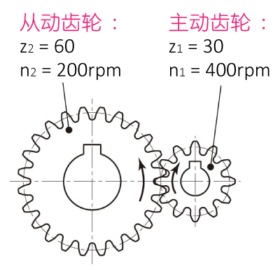  主动齿轮和从动齿轮 
